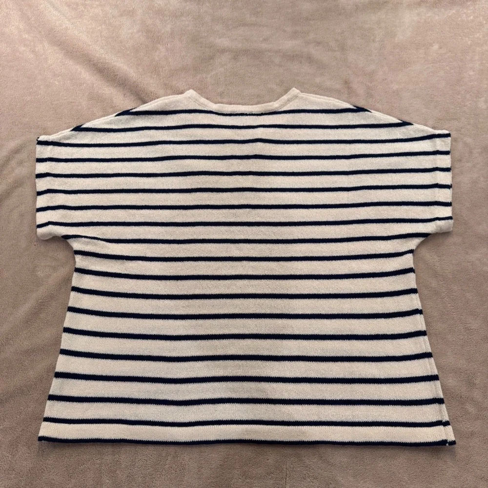 Hamptons Coastal Nautical Knit Lounge Set Resort Yacht Club Shorts Navy Sz XL/L